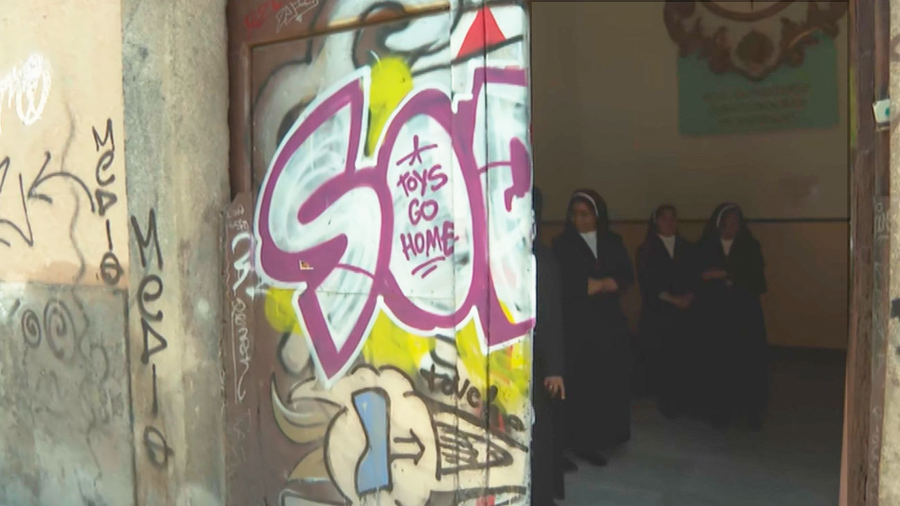 Vandalismo en el Convento de las Comendadoras de Santiago, en pleno centro de Madrid
