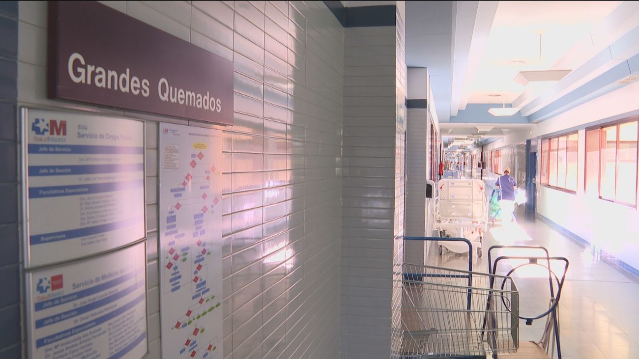 Las unidades de quemados del Hospital de Getafe y La Paz atienden a pacientes de toda España