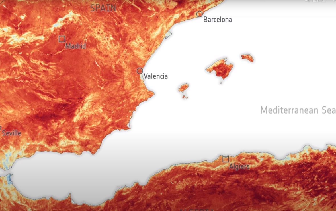 España a 55 grados: así captan el calor extremo los satélites de la ESA