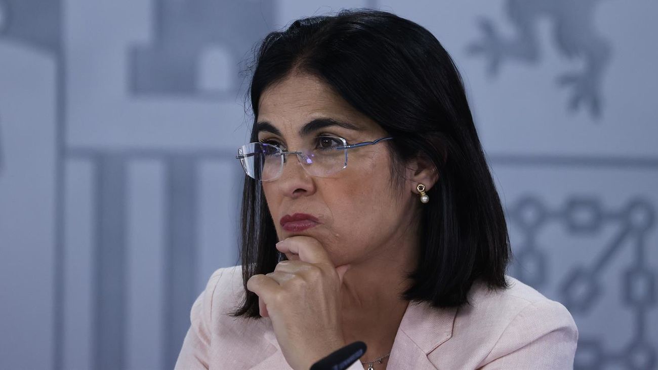 La ministra de Sanidad, Carolina Darias, durante la rueda de prensa posterior a la reunión del Consejo de Ministros