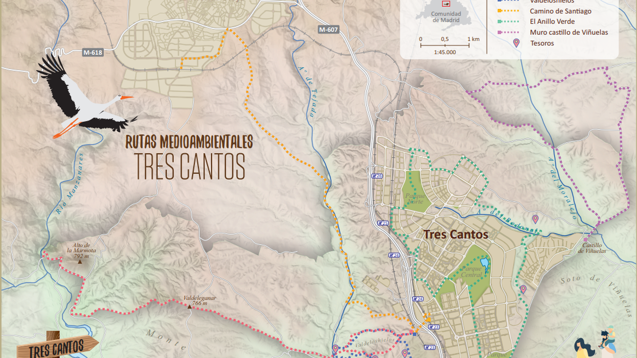 Tres Cantos da a conocer con una guía sus rutas medioambientales