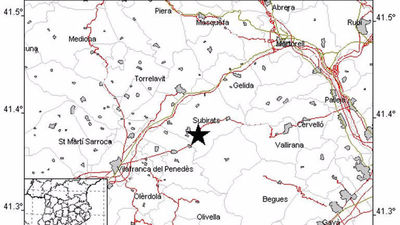 Un terremoto de magnitud 2,6 sacude "sin daños" l'Alt Penedès, en Barcelona