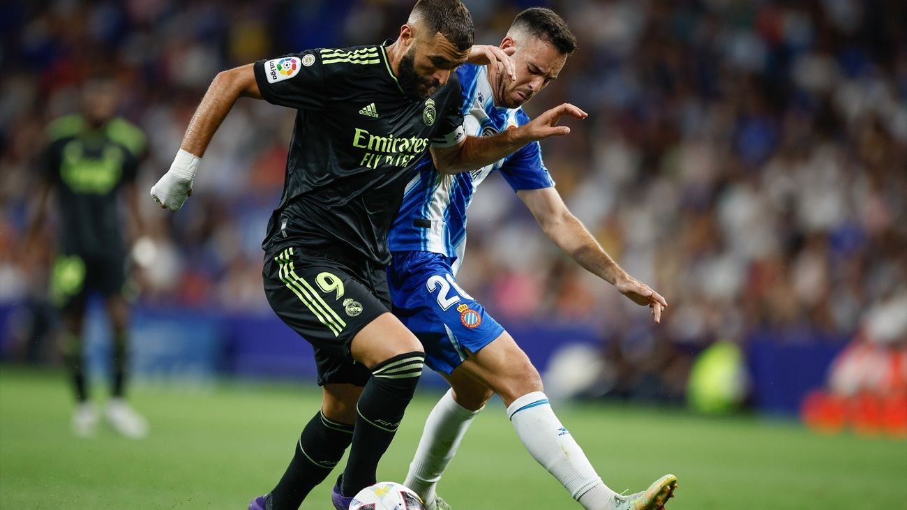 1-3. Benzema rompe al Espanyol en el tramo final