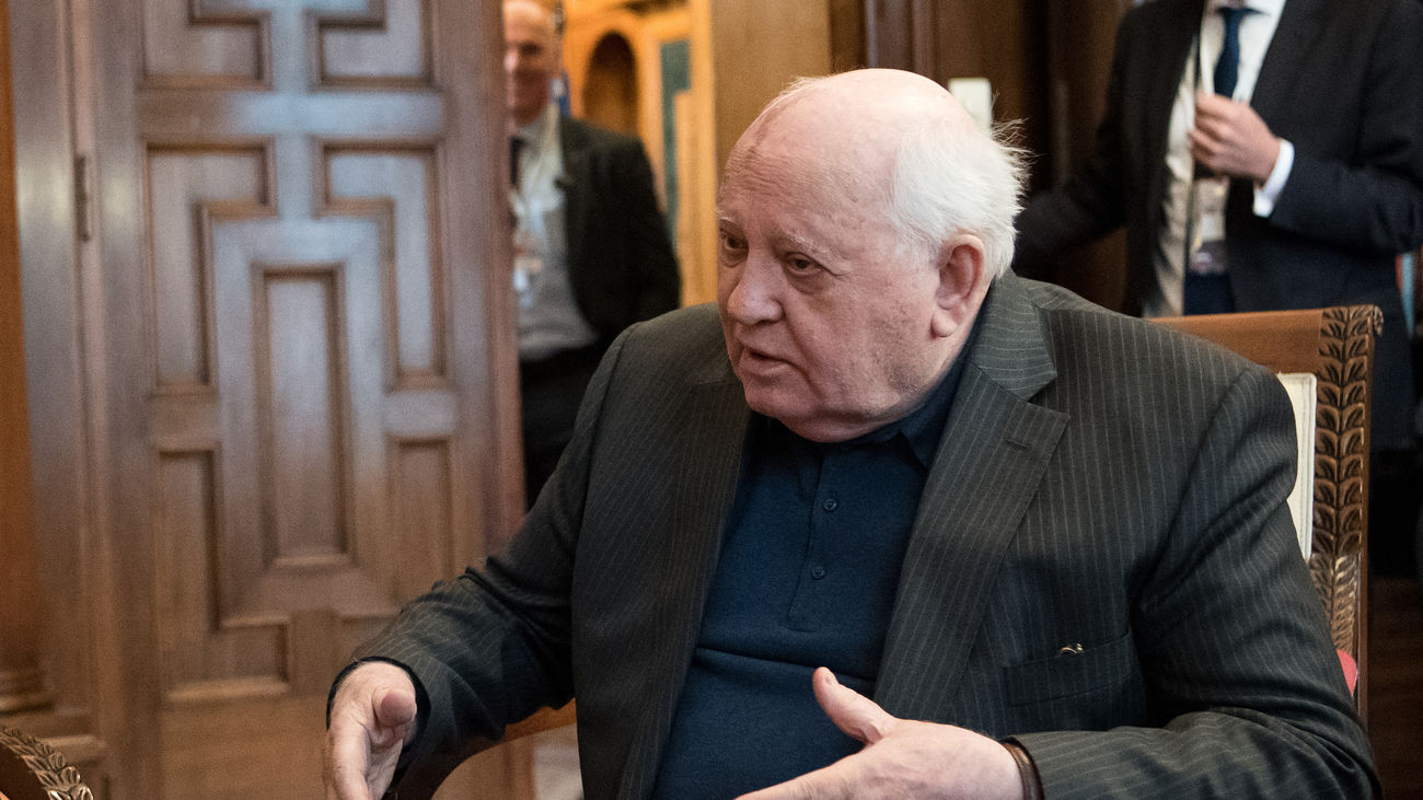 El expresidente soviético Mijaíl Gorbachov en un acto público en 2017