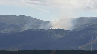 Desciende a nivel 1 el fuego del Campo de Tiro del Teleno, en León, ya sin llama