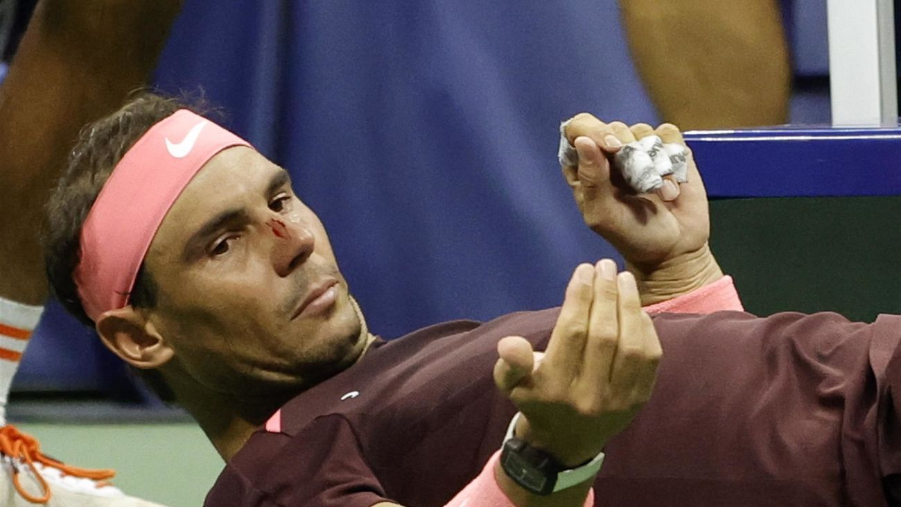 Nadal y el susto ante Fognini en el US Open: "Pensé que me había roto la nariz"