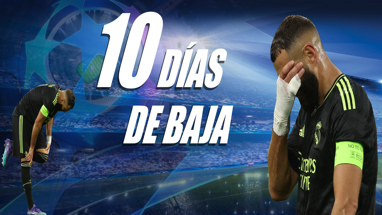 Benzema, lesión doble en el muslo derecho y de baja hasta octubre