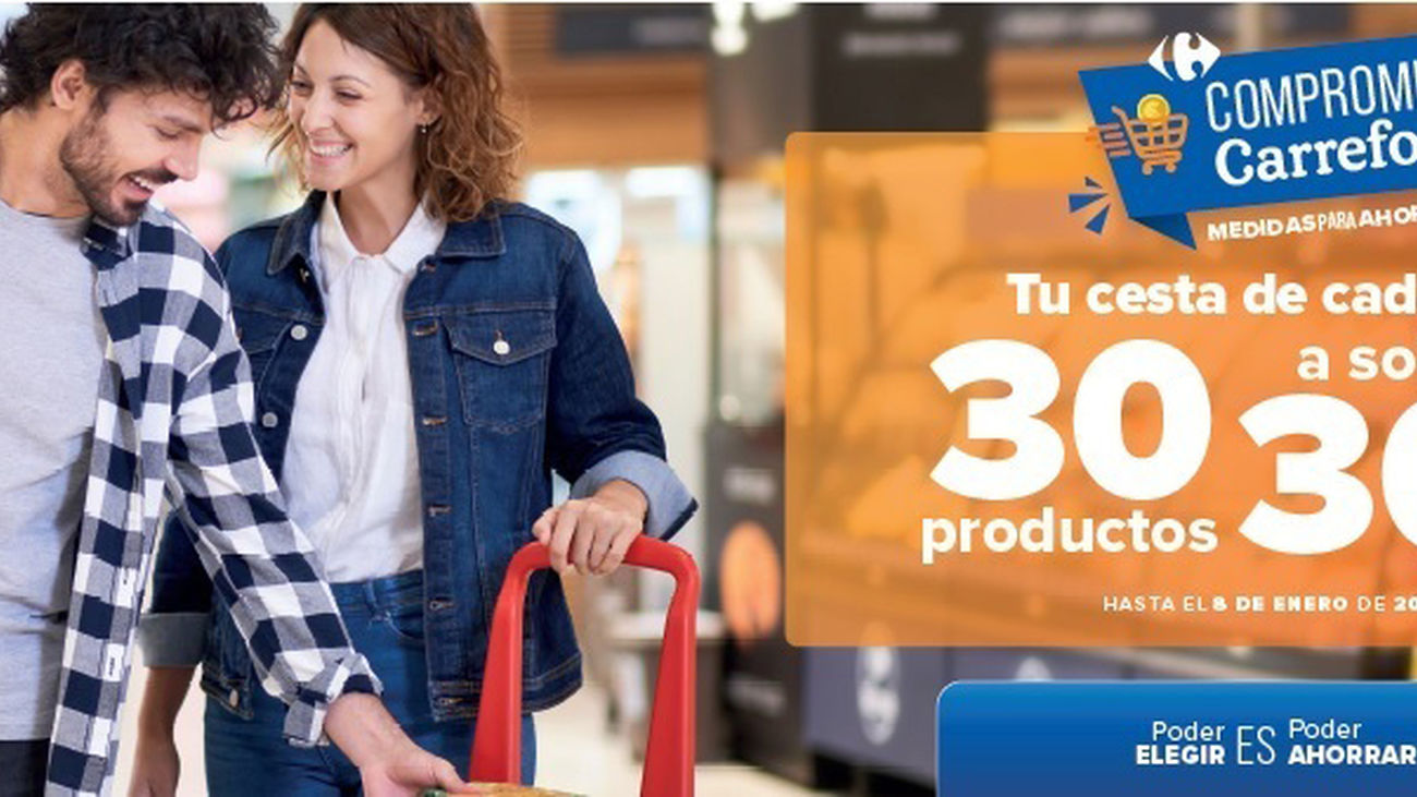30 productos a 30 euros, así es la cesta que ha lanzado Carrefour