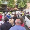 Concentración de taxistas de Madrid en contra de las VTCs
