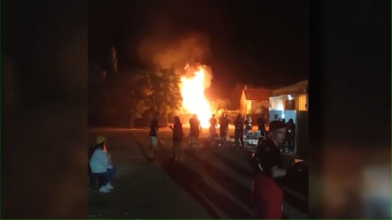 Incendio durante las fiestas de Loeches