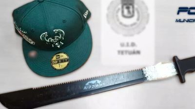 La Policía Municipal detiene en Tetuán a un trinitario con un bolomachete de 60 centímetros