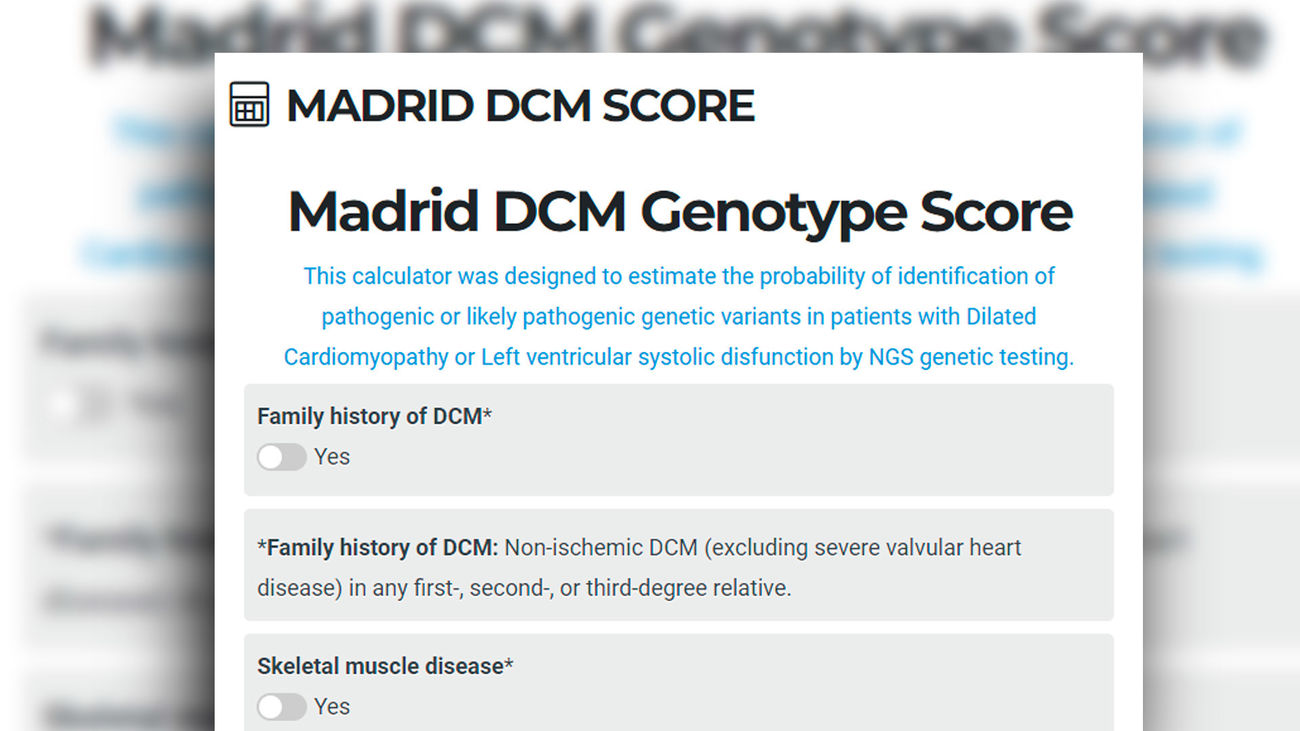 La aplicación se ha puesto a disposición de los profesionales de la medicina a través de www.madriddcmscore.com