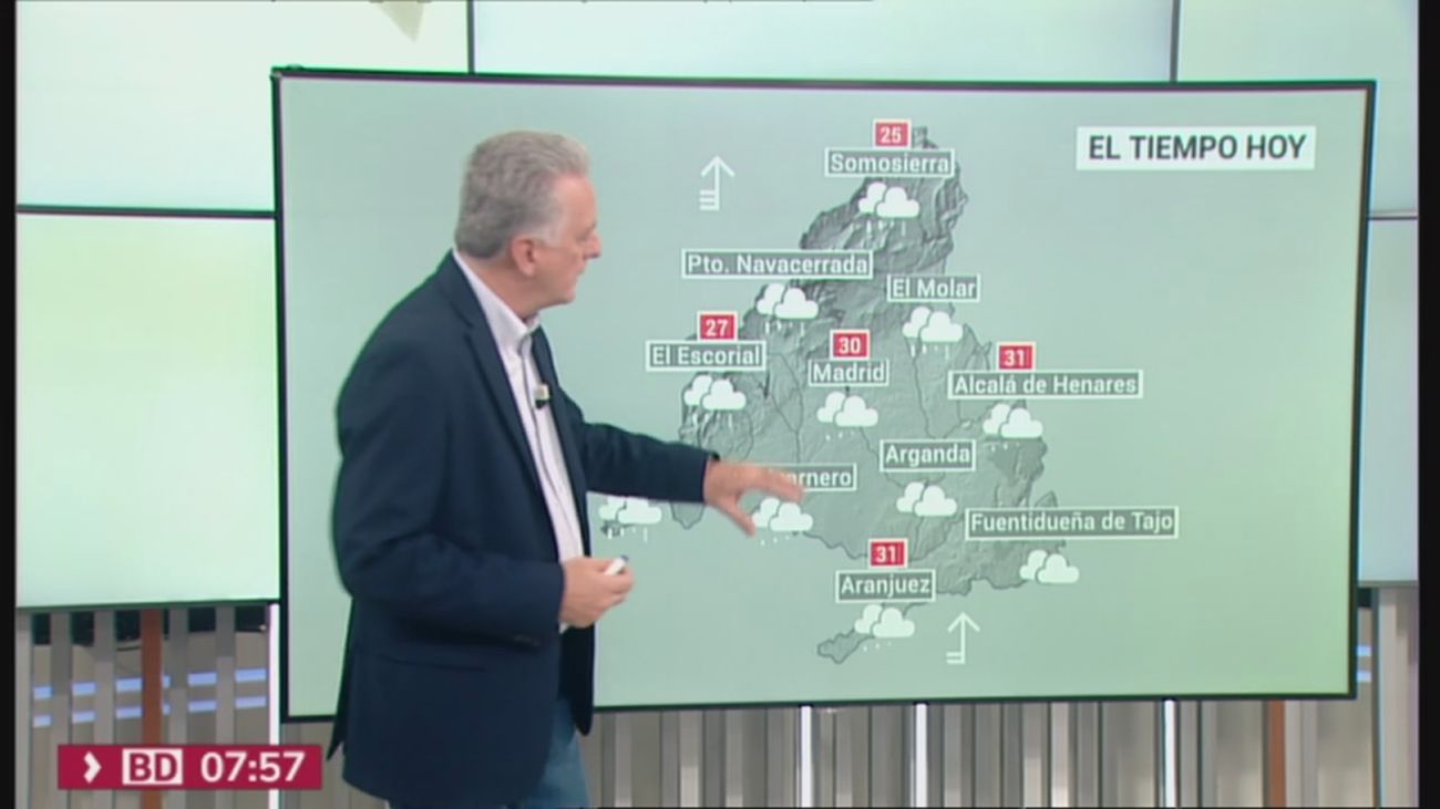 Lunes de lluvias débiles y aisladas... víspera de un  martes de paraguas