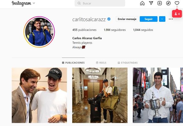 Instagram de Carlos Alcaraz / INSTAGRAM