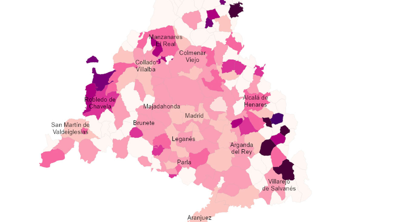 San Sebastián de los Reyes, Móstoles, Moratalaz y Villa de Vallecas lideran los contagios Covid en Madrid