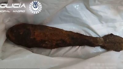 Encuentran una bomba de la Guerra Civil en la obra de un portal de Malasaña
