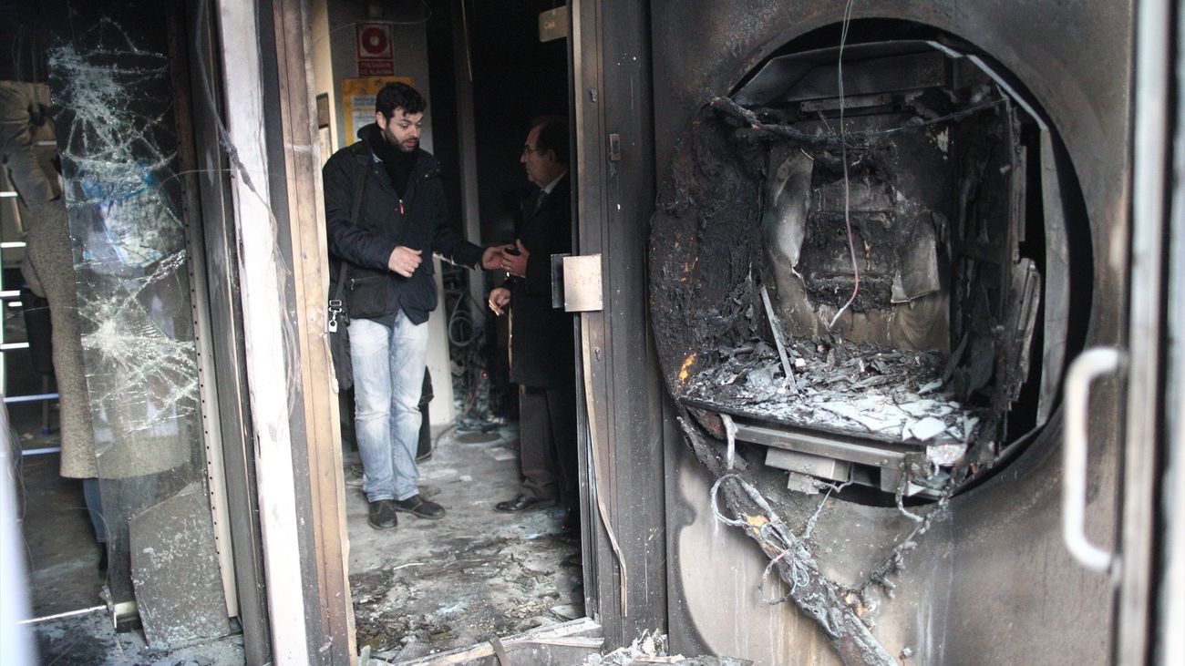 Desperfectos en Lavapiés tras los disturbios de 2018