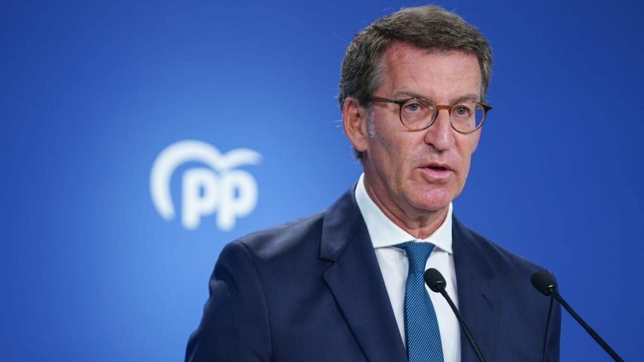 El presidente del PP, Alberto Núñez Feijóo