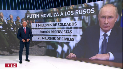 Putin anuncia la movilización parcial militar en Rusia y referendums en la región del Dombás