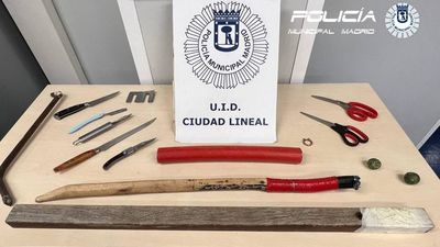 Un detenido y una docena de armas incautadas en las fiestas de La Elipa