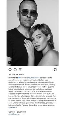 Risto Mejide anuncia en Instagram su separación / RISTOMEJIDE