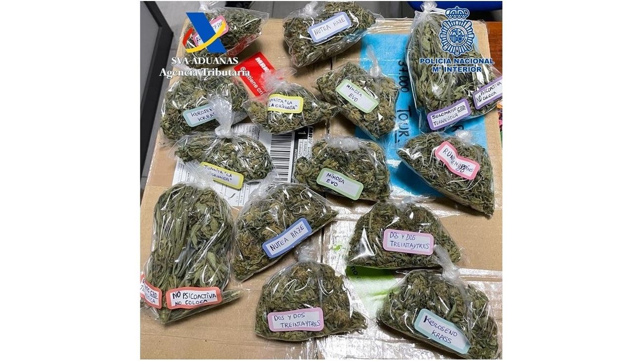 La Policía detiene a tres personas que enviaban droga por correo  en Guadalajara