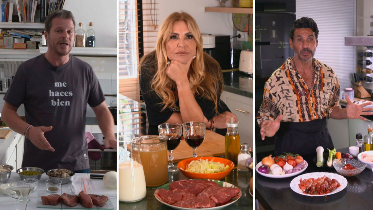 Jota Abril, Cristina Tárrega y Óscar Higares protagonizan un duelo culinario lleno de 'cuchillos' y de risas