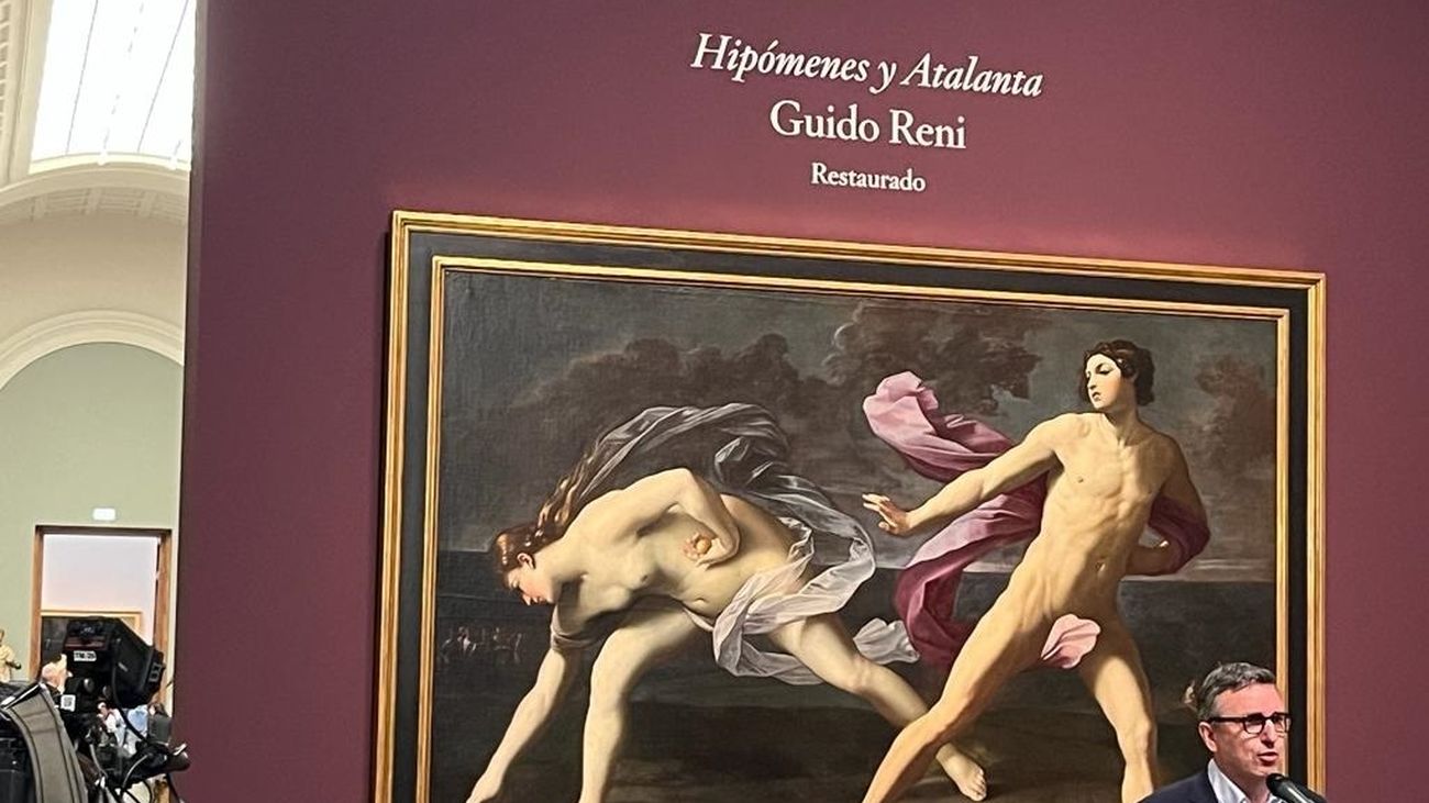 El Museo del Prado restaura la luminosidad de 'Hipómenes  y Atalanta'