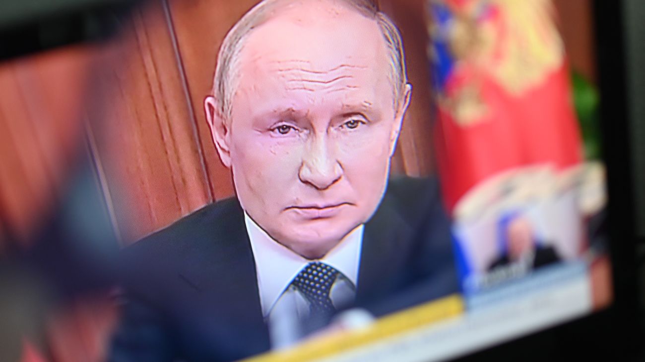 El presidente de Rusia, Vladimir Putin, en un discurso a la nación