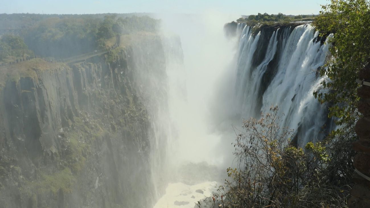 Nos subimos hasta lo más alto de la famosas cataratas Victoria