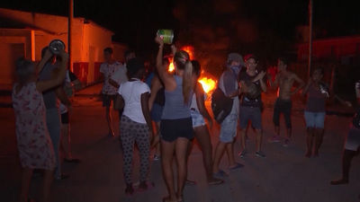 Tercer día de  protestas en  Cuba por la falta de luz tras el paso de Ian