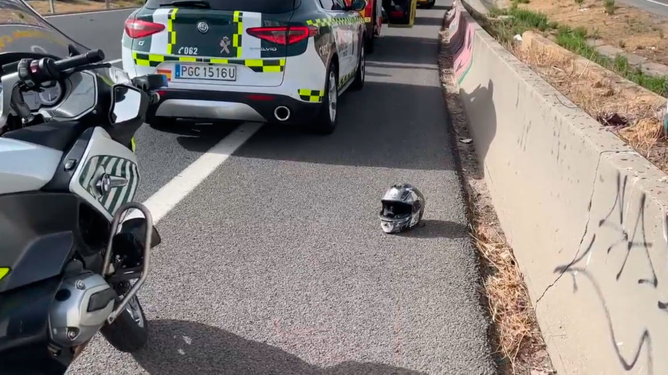 Muere un motorista de 26 años al caerse en la M-40 a la altura de Pozuelo de Alarcón