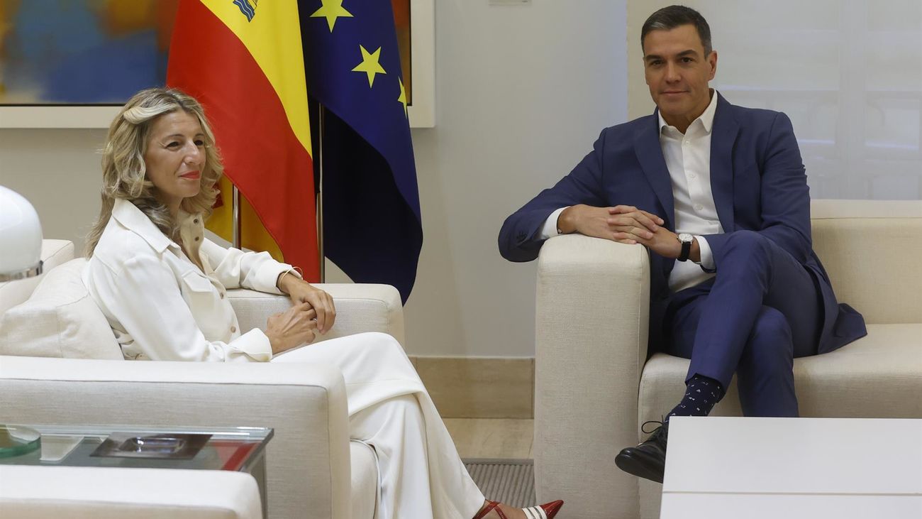 Pedro Sánchez y Yolanda Díaz escenifican un pacto por los Presupuestos de última hora