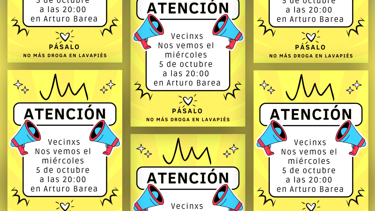 Concentración contra el narcotráfico y la degradación de Lavapiés