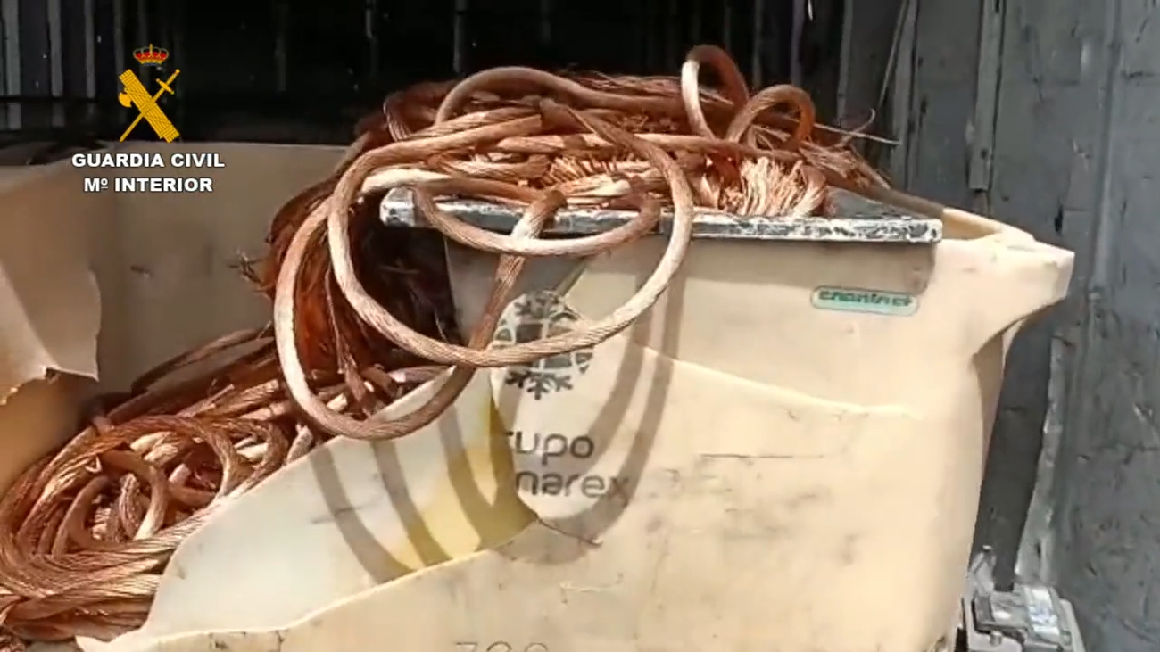 Cae una banda tras robar casi 60 toneladas de cobre en varias provincias