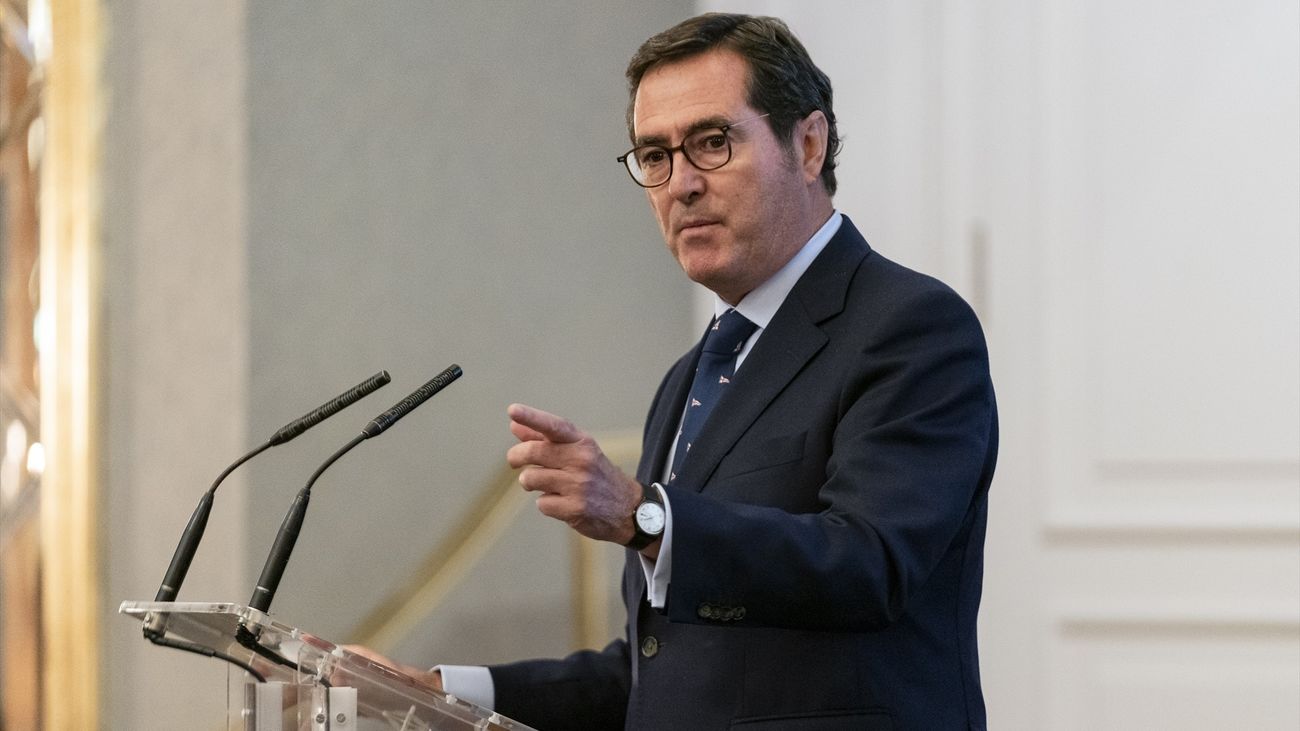 El presidente de la CEOE, Antonio Garamendi,