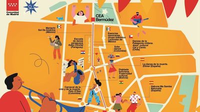 Diablada boliviana, danzas de la Patagonia... la Cabalgata de la Hispanidad 2022 recorre Madrid este sábado