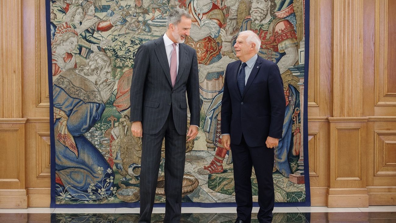 El rey recibe en audiencia a Borrell y a la Fundación Carlos de Amberes