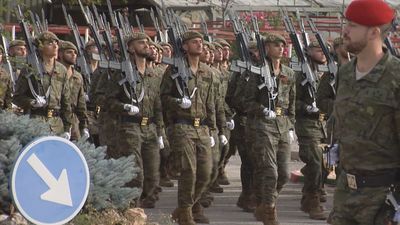 Así ha sido el último ensayo general del desfile militar del 12 de octubre en la Base El Goloso