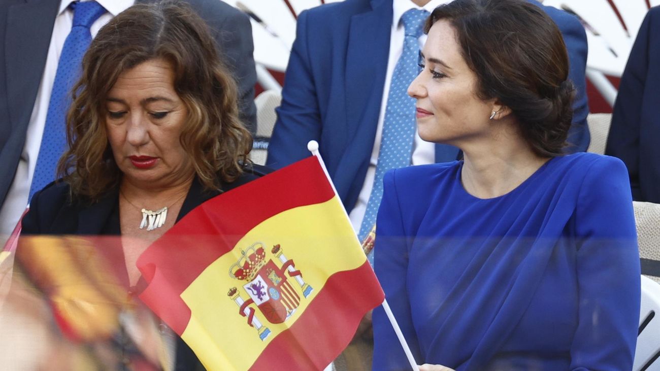 Ayuso, durante el desfile militar del 12 de octubre