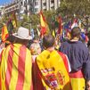 Gritos contra Sánchez también en la manifestación del 12 de octubre en Barcelona