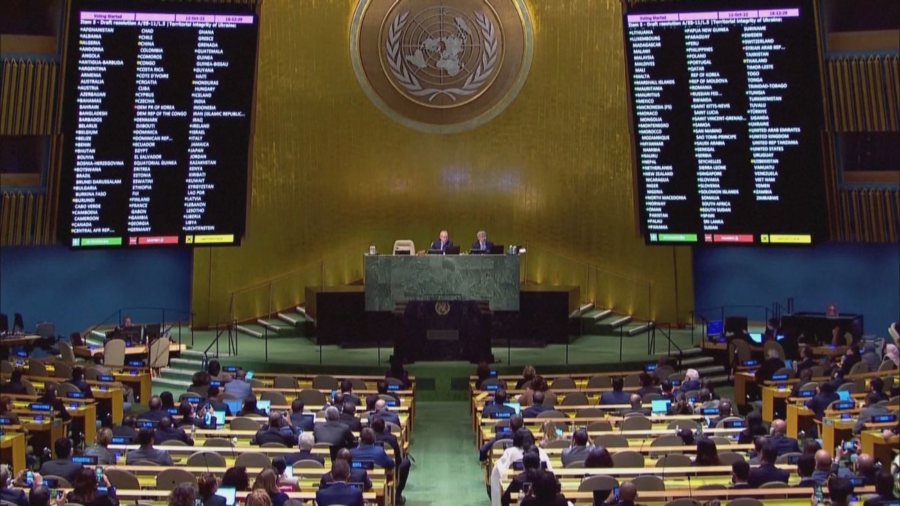 Votación en la ONU contra los referendos ilegales en zonas de Ucrania conquistadas por Rusia