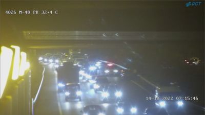 Un accidente múltiple provoca fuertes retenciones en la M-40