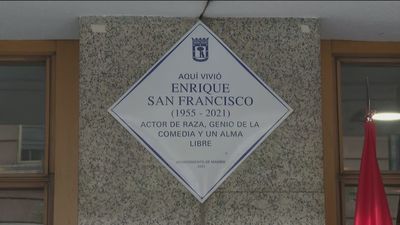 Madrid ya recuerda con una placa a Quique San Francisco