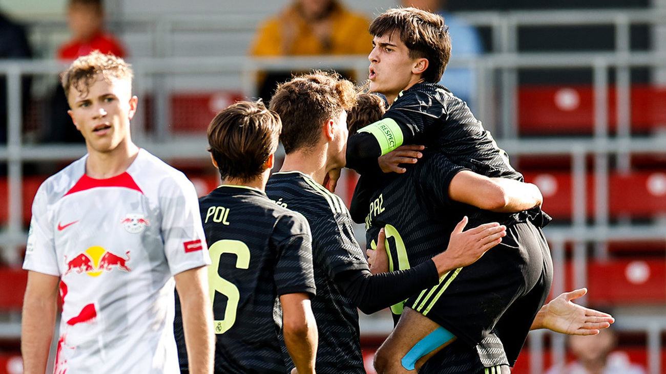 El Real Madrid juvenil certifica su pase a octavos con remontada ante el Leipzig por 2-3