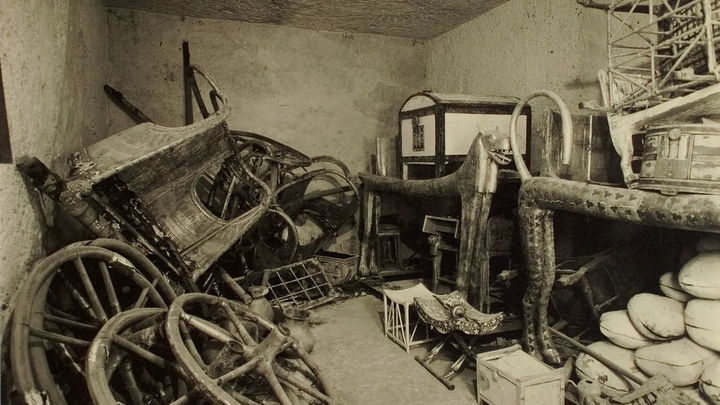 Tumba de Tutankamon según la descubrió Howard Carter / ARCHIVO