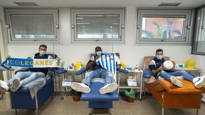 Los jugadores del Leganés se suman al Maratón de Donación del Severo Ochoa