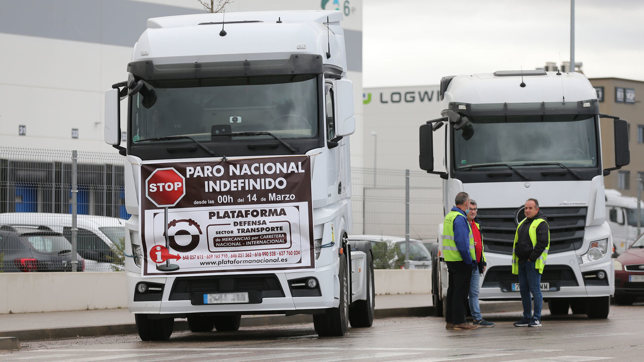Manifestación a pie de los camioneros este lunes en Madrid como preámbulo de la huelga indefinida