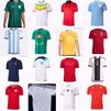 Todas las camisetas de las selecciones