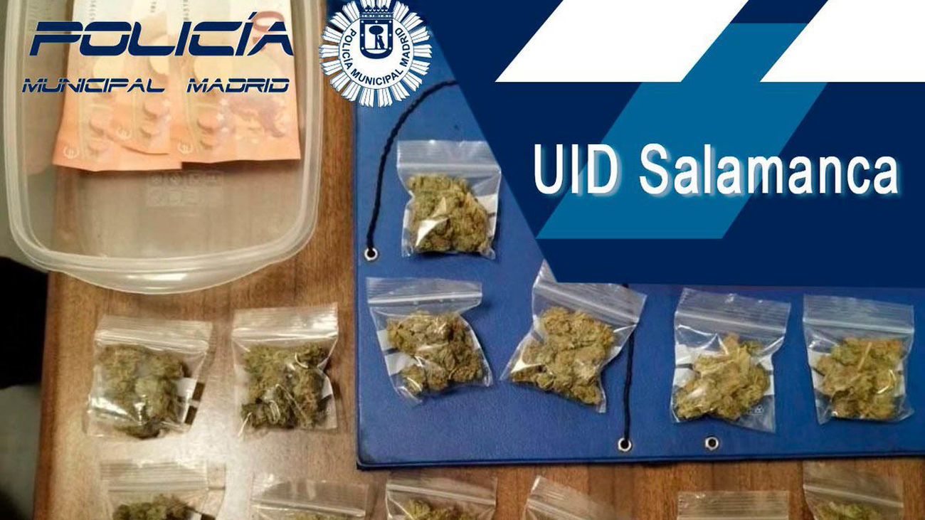 Detienen a un 'rider' con bolsitas  de marihuana preparadas para su venta